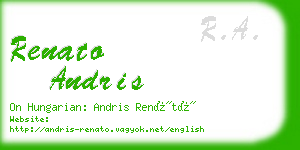 renato andris business card